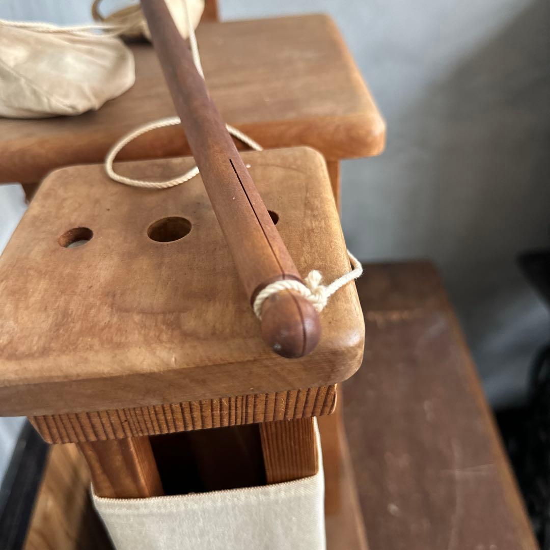 お値引き‼️組紐 角台 組台 おもり付き 古道具 ヴィンテージ