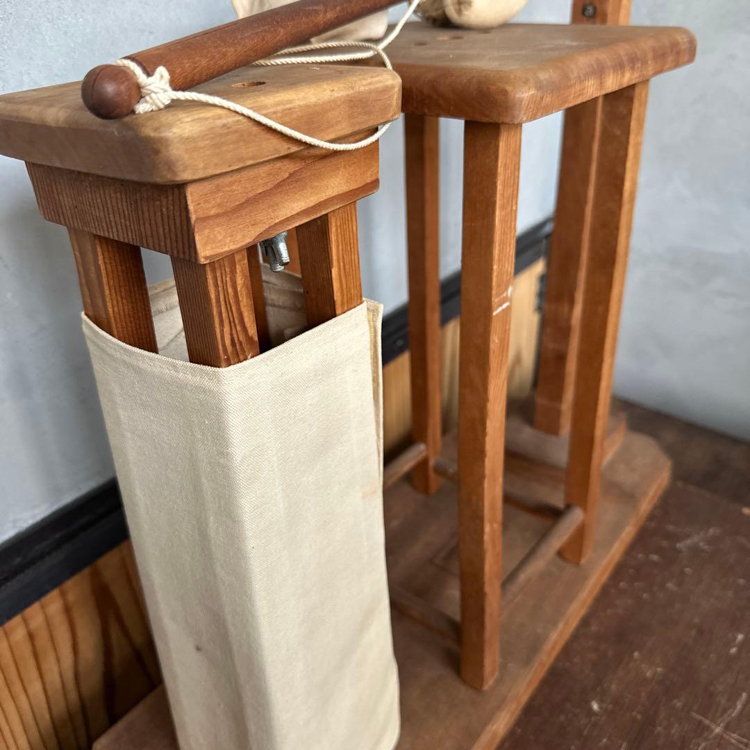 お値引き‼️組紐 角台 組台 おもり付き 古道具 ヴィンテージ