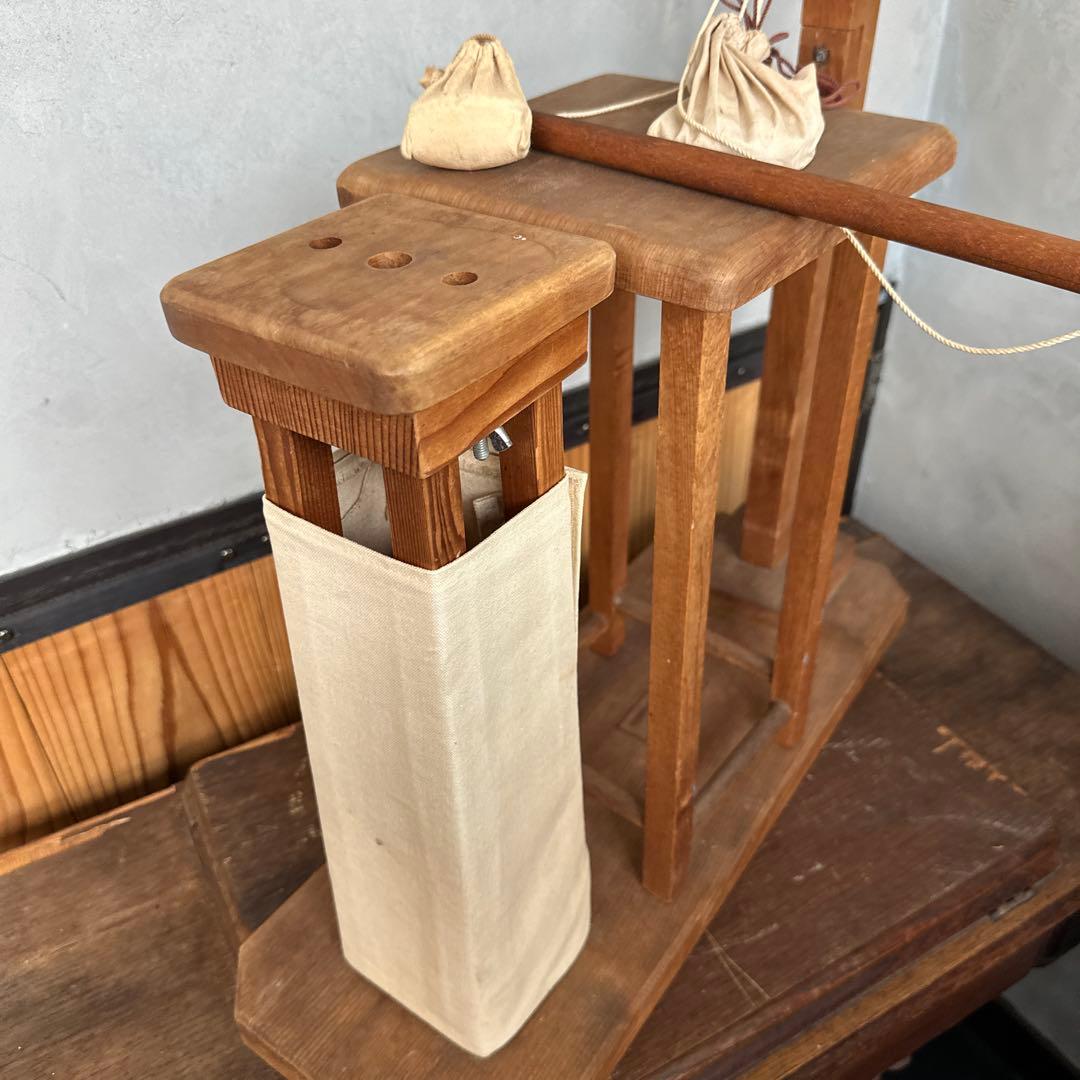 お値引き‼️組紐 角台 組台 おもり付き 古道具 ヴィンテージ