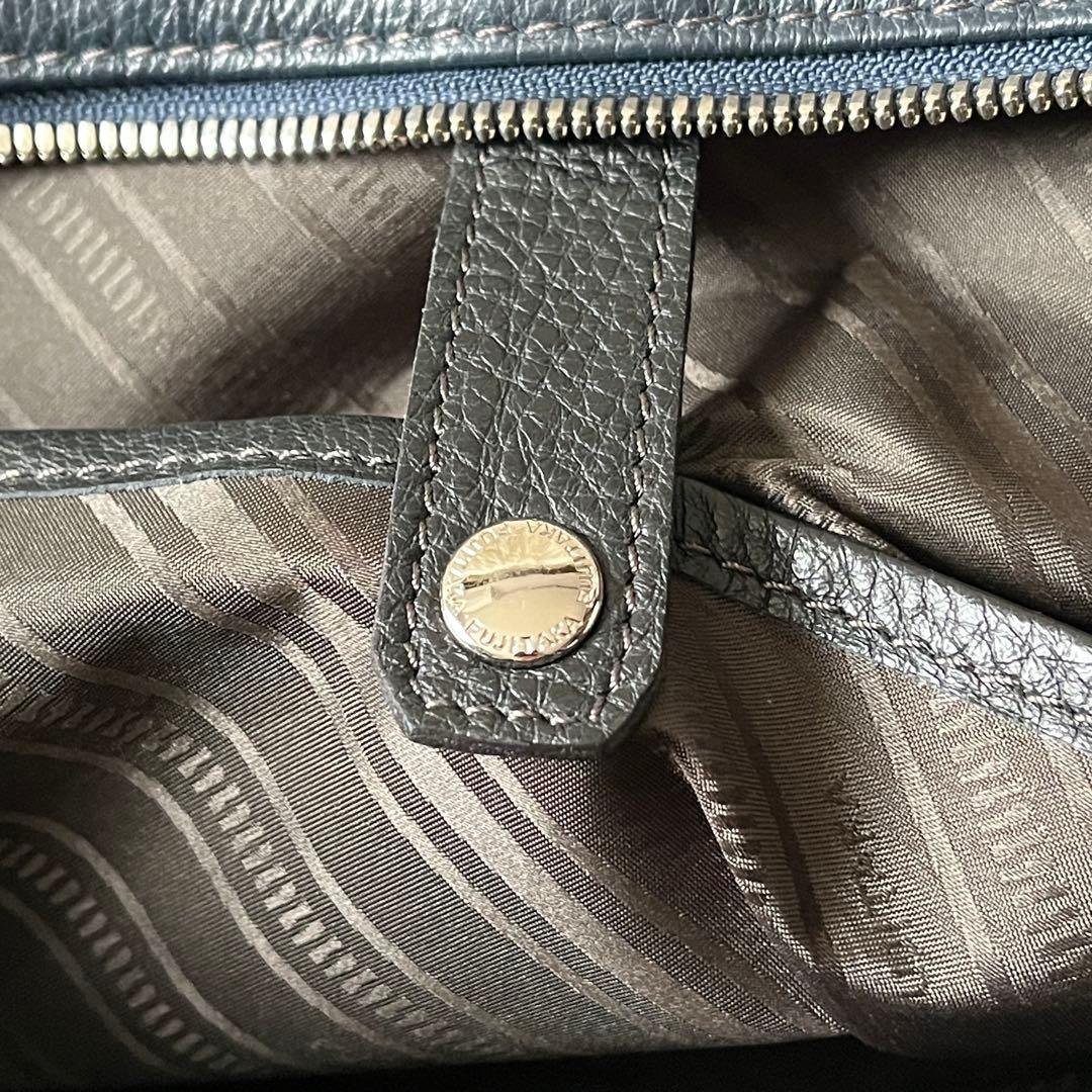 FUJITAKA フジタカ　カルク レザー　トートバッグ A4 ネイビー