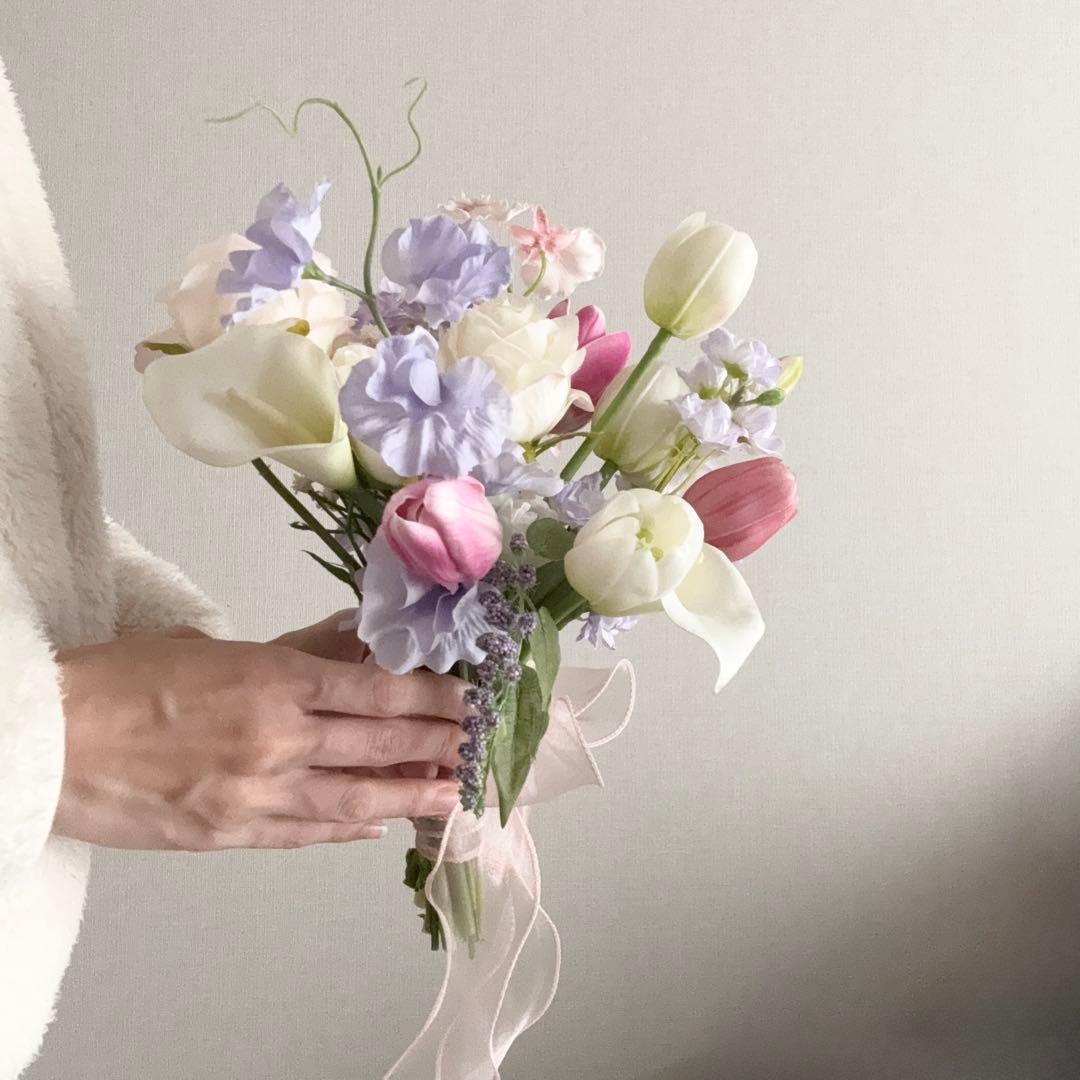 造花　韓国風クラッチブーケ