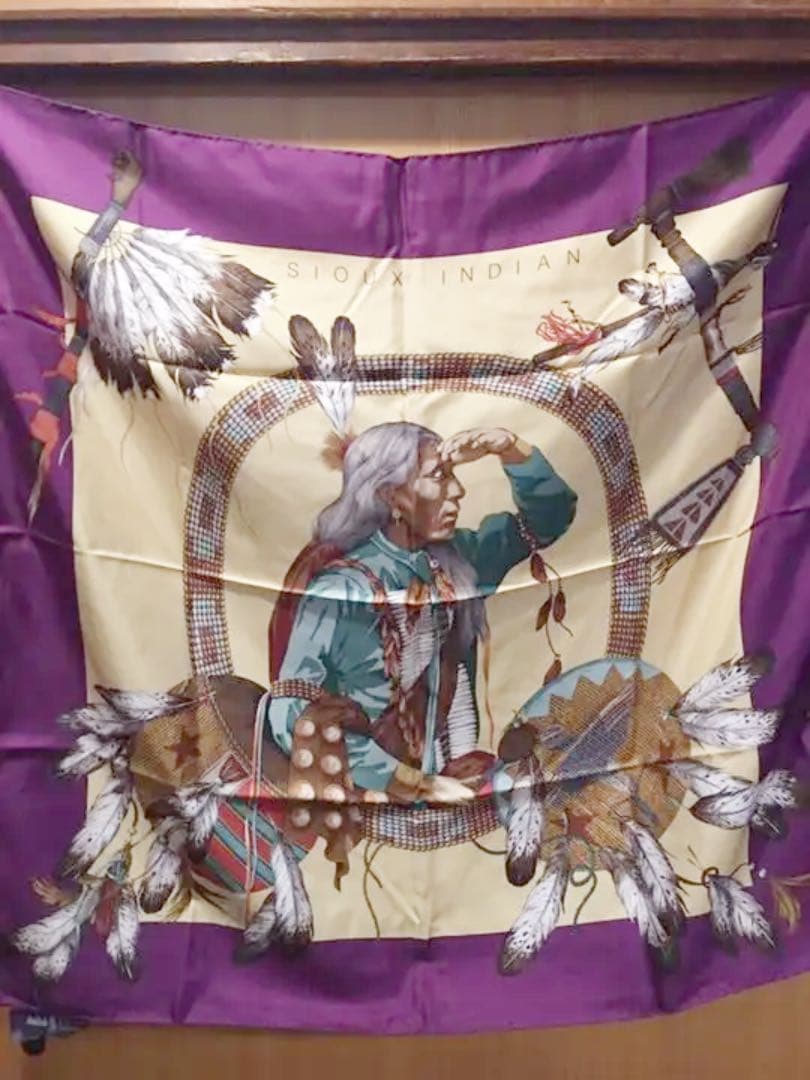 ラルフローレン　スー族インディアンプリント　スカーフ&バンダナ2枚組　イタリア製