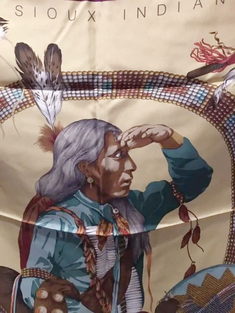 ラルフローレン　スー族インディアンプリント　スカーフ&バンダナ2枚組　イタリア製