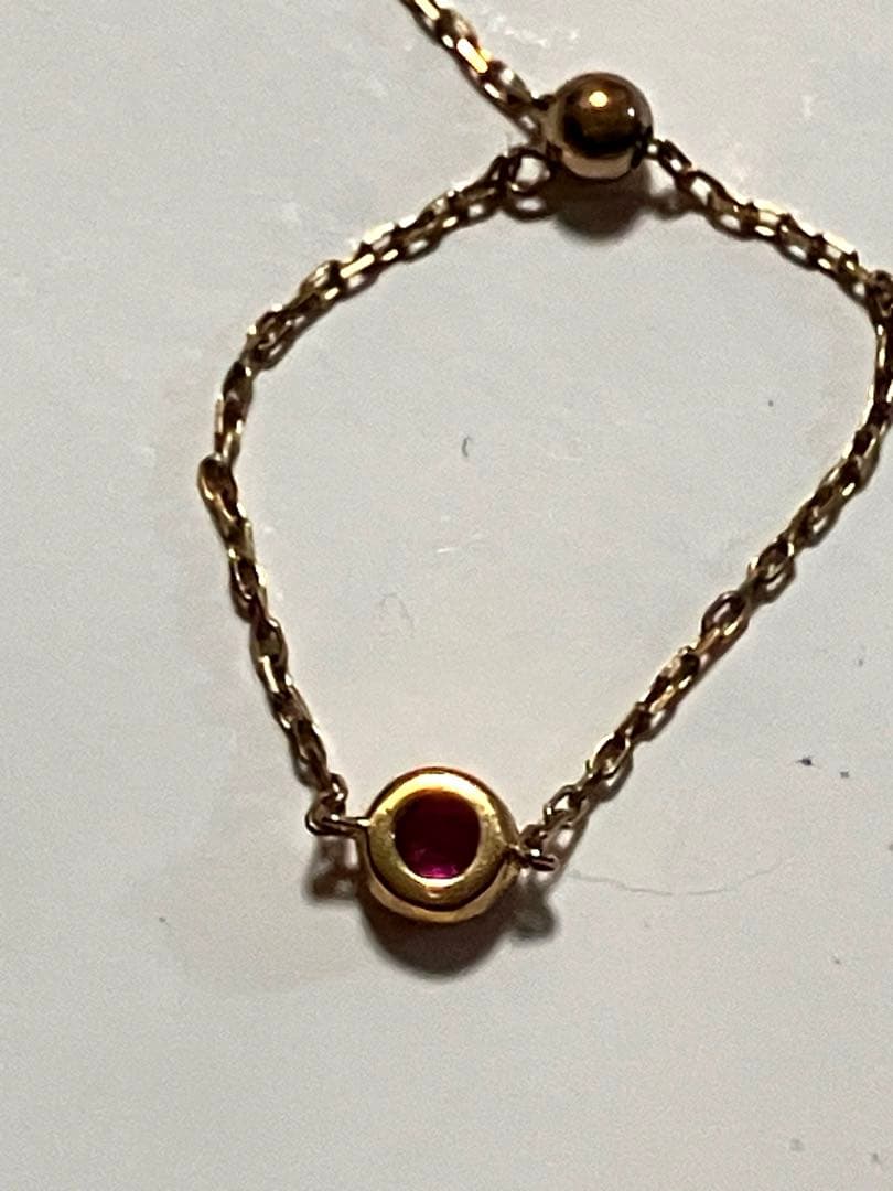 ソーイ✴︎sowi✴︎ K10チェーン（フリー）ルビーリング