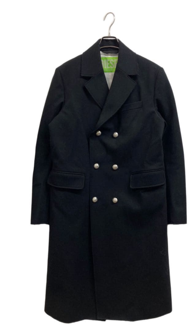 DIESEL ブラック ダブル マキシ丈 ロングコート archive