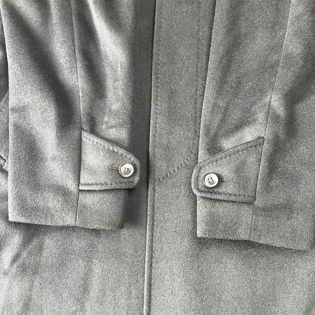 美品　アレグリ　カシミヤ100％　ステンカラーコート　メンズ　スーツ　黒　814