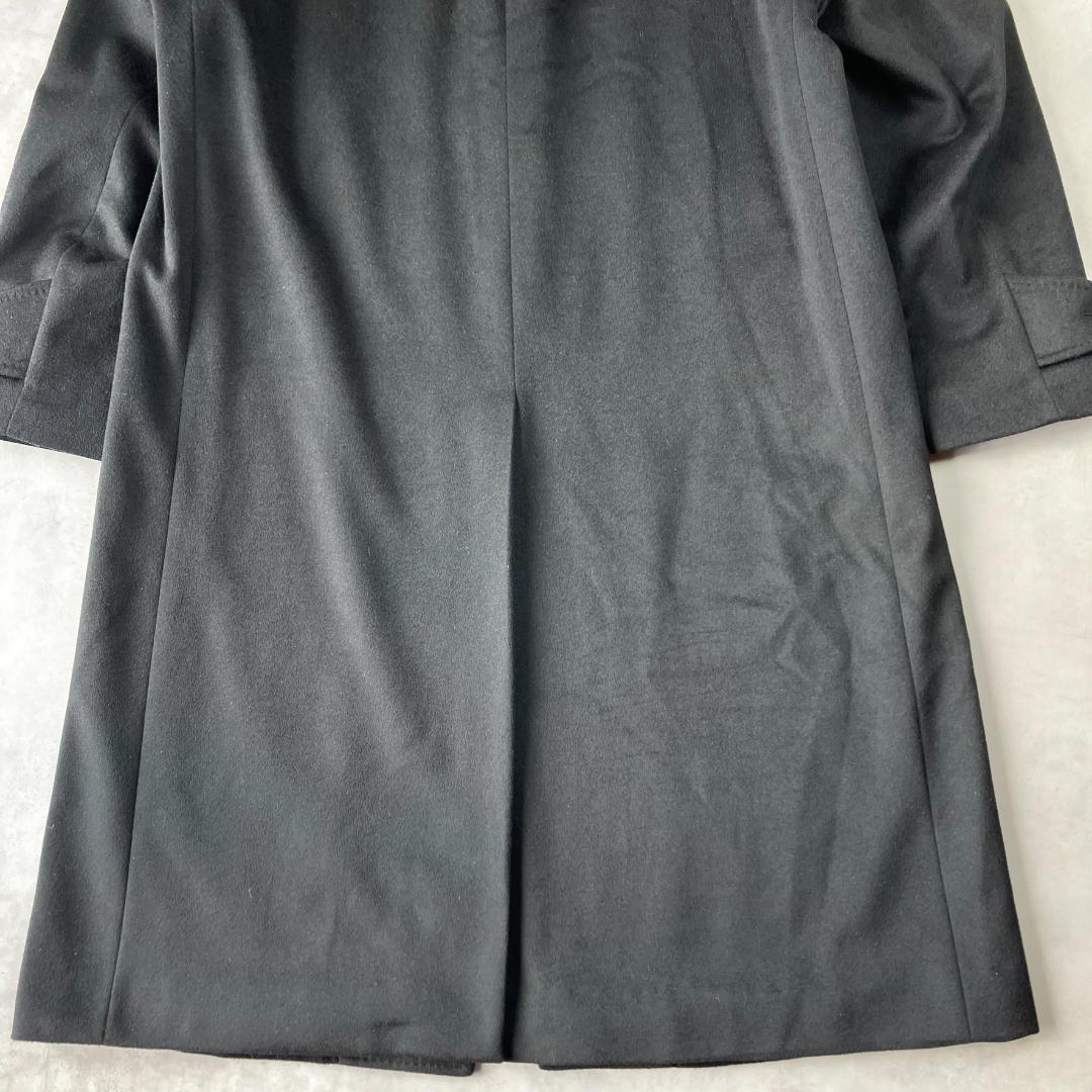 美品　アレグリ　カシミヤ100％　ステンカラーコート　メンズ　スーツ　黒　814