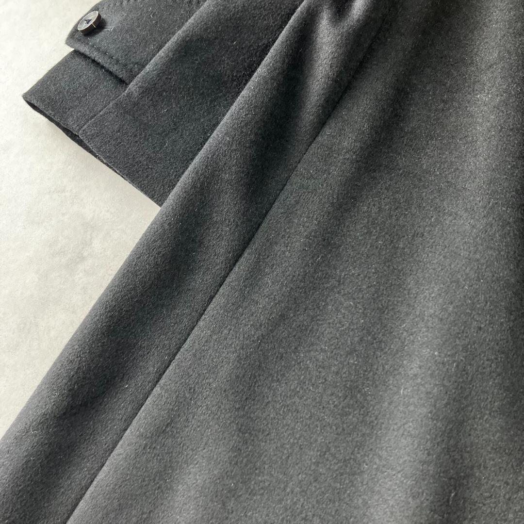 美品　アレグリ　カシミヤ100％　ステンカラーコート　メンズ　スーツ　黒　814