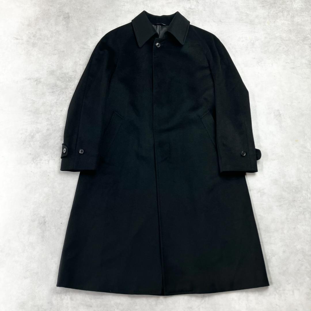 美品　アレグリ　カシミヤ100％　ステンカラーコート　メンズ　スーツ　黒　814