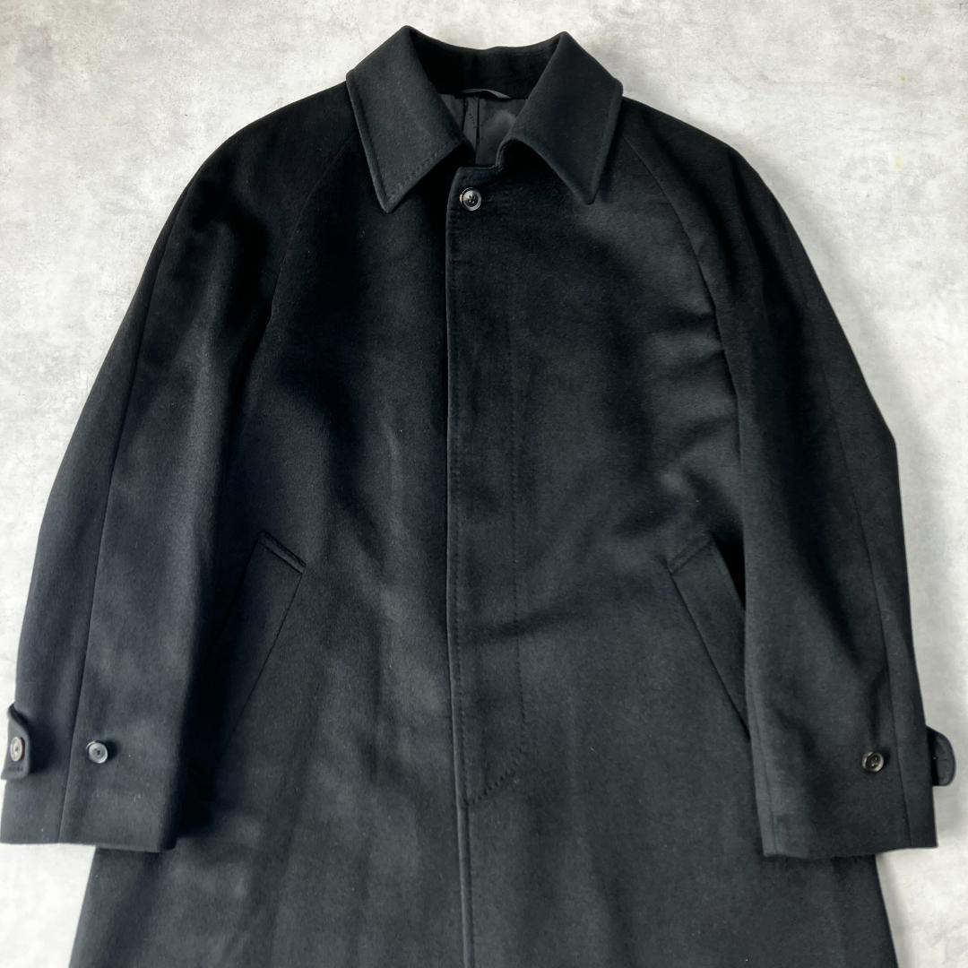 美品　アレグリ　カシミヤ100％　ステンカラーコート　メンズ　スーツ　黒　814