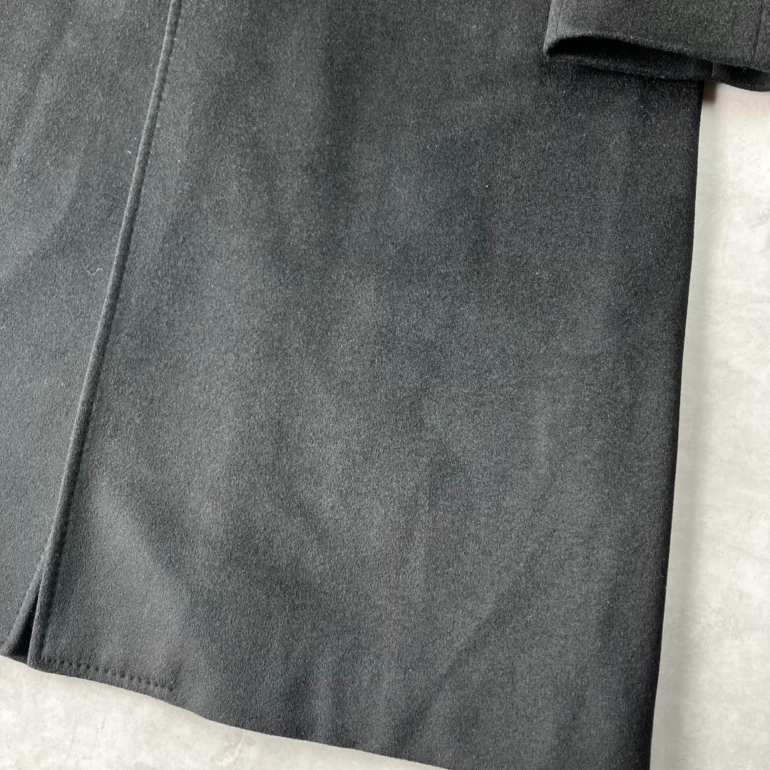 美品　アレグリ　カシミヤ100％　ステンカラーコート　メンズ　スーツ　黒　814