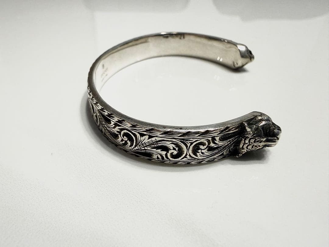 GUCCI タイガーヘッドバングル　17 シルバー925