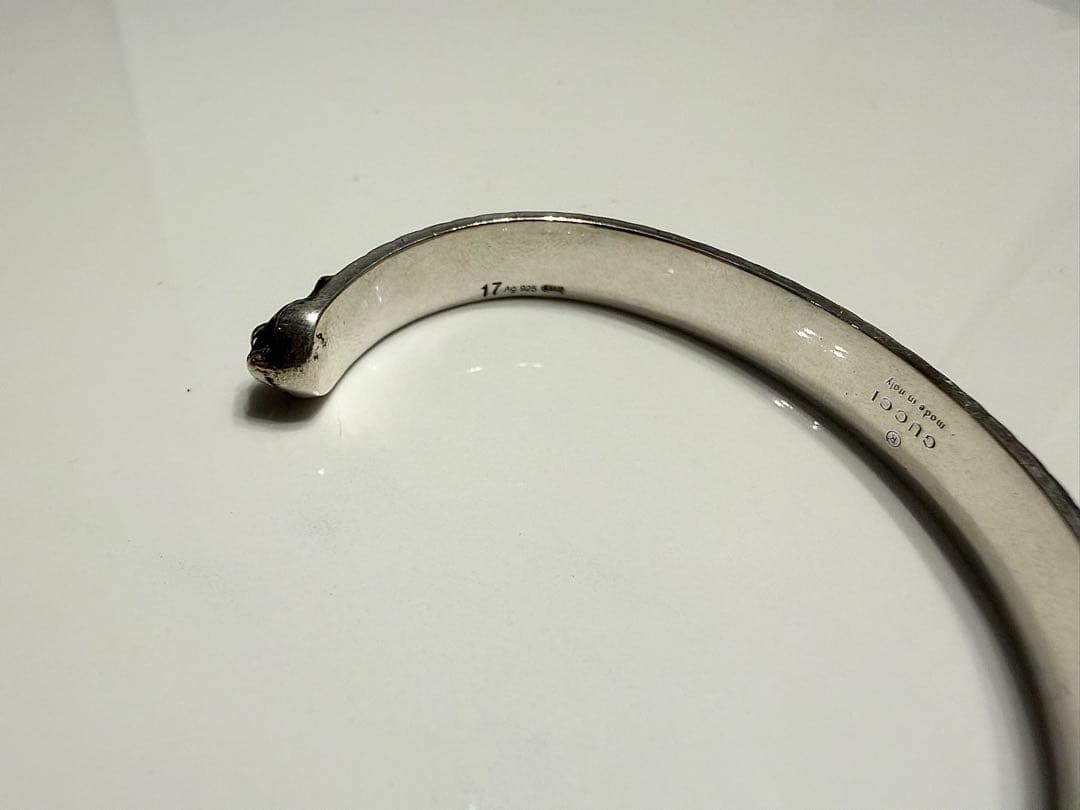 GUCCI タイガーヘッドバングル　17 シルバー925