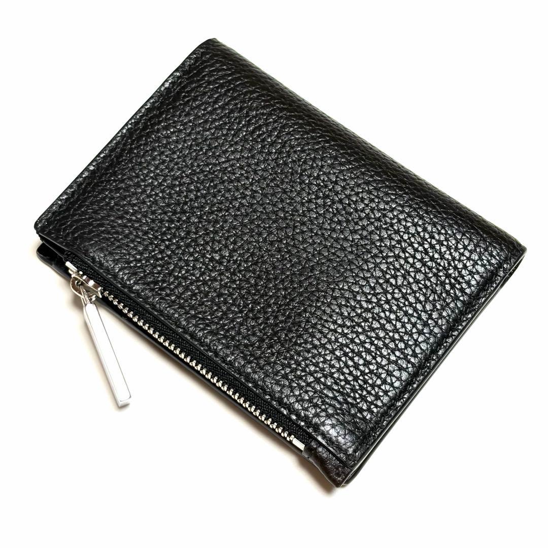 GUCCI 二つ折り財布 ブラック レザー シルバー 美品 未使用に近い 箱付き