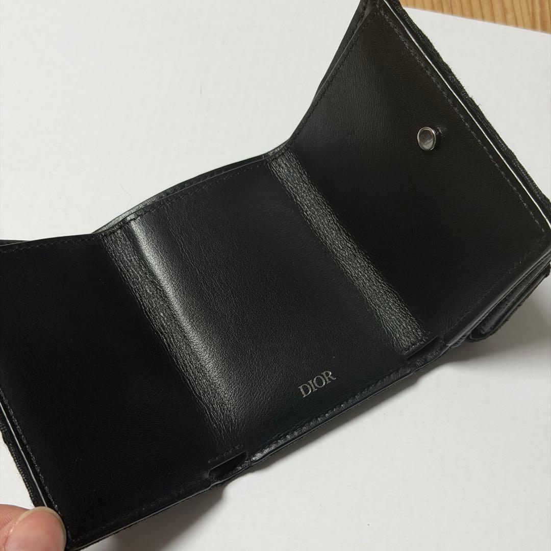 DIOR 三つ折り財布 キャンバス地