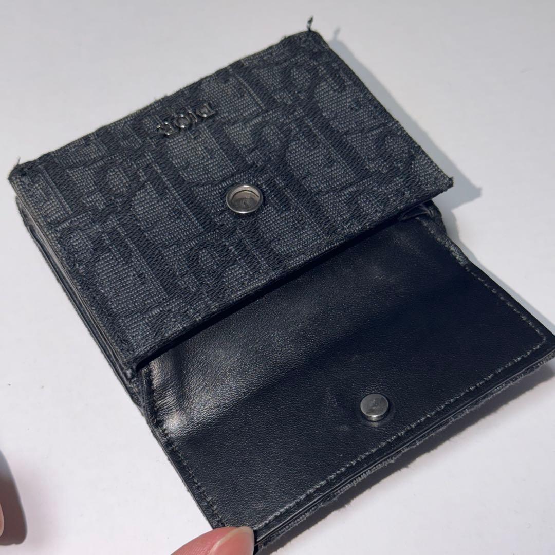 DIOR 三つ折り財布 キャンバス地