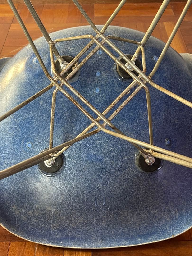 ハーマンミラー ヴィンテージ イームズ シェルチェア エッフェル ベース ブルー