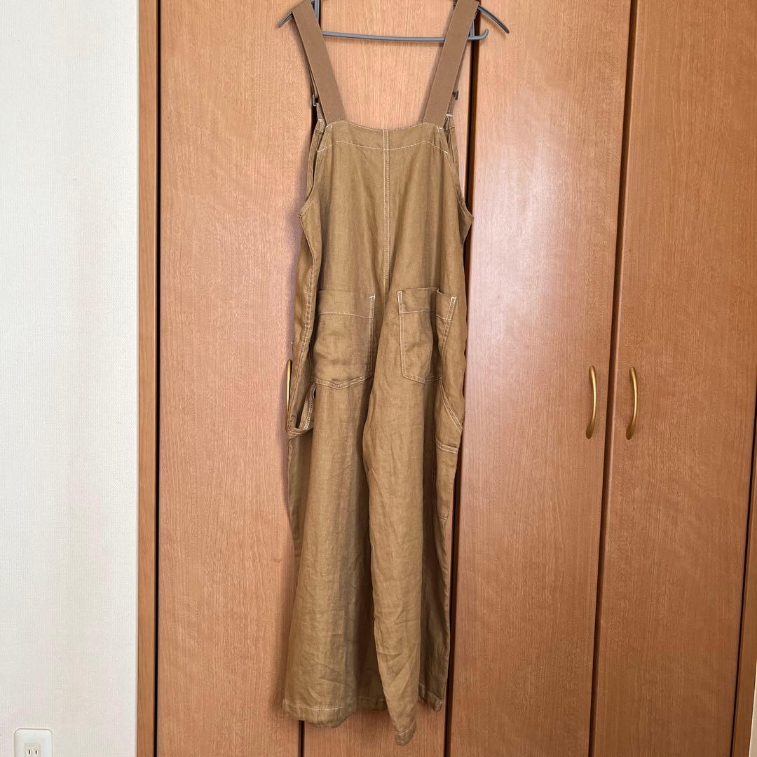 今季完売ニコアンド　ＦＩＮＥリネンツイルサロペット　キャメル