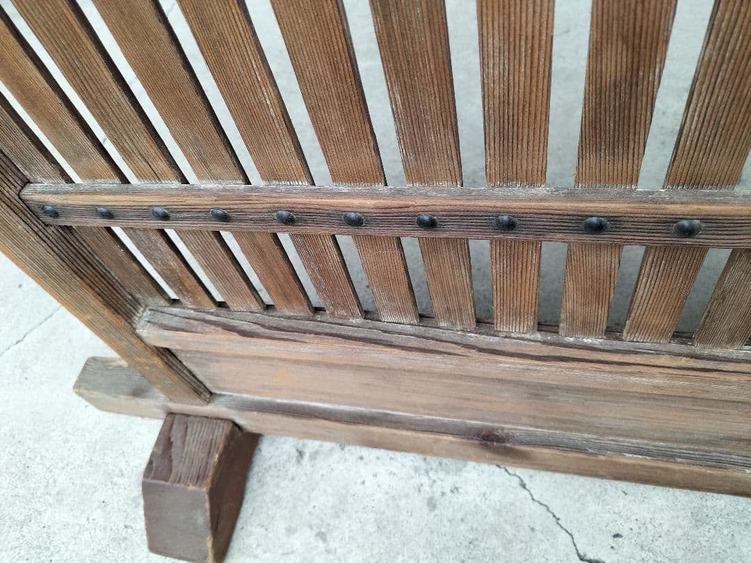 送料込！当時物　ついたて　間仕切り　レトロ　アンティーク　木製　古家具