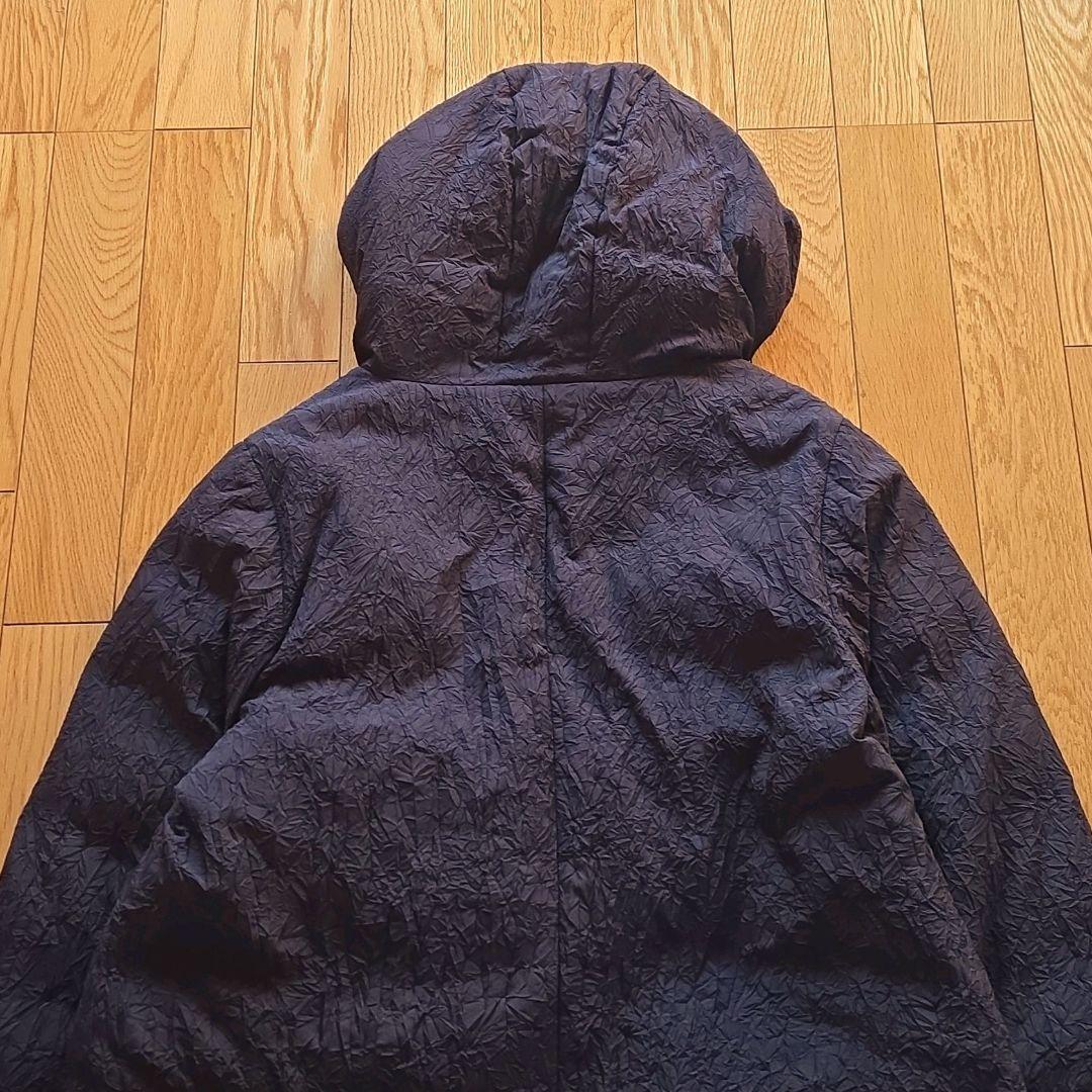 芽風 センソユニコ ロングダウンコート アシンメトリー 軽量 変形 黒ブラック