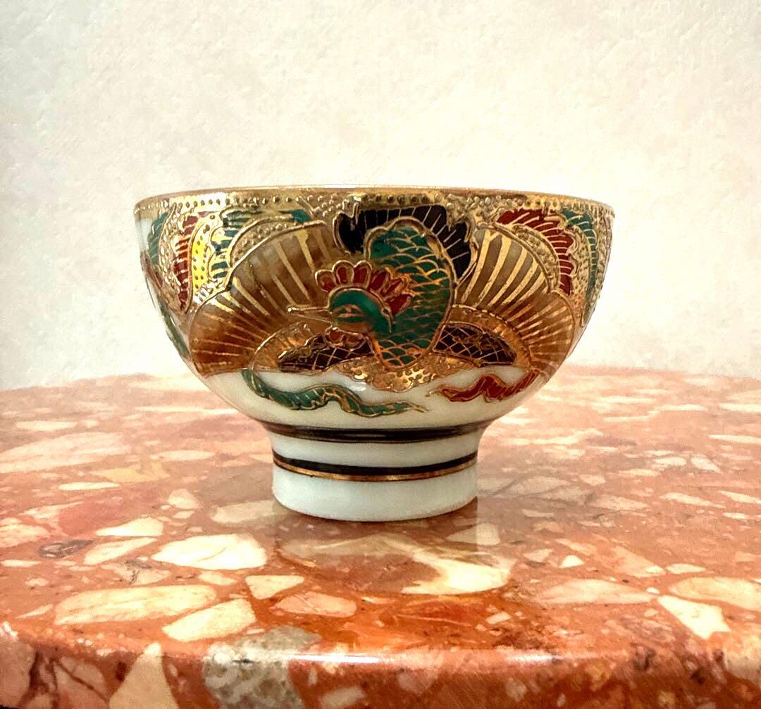 ☆美品高級アンティーク 骨董 茶器セット ぐい呑み 希少 金彩 京焼、清水焼⁉️