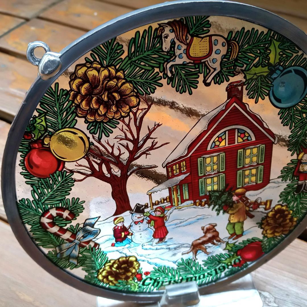 アメリカ ステンドグラスChristmas1980クリスマス グラスマスターズ社