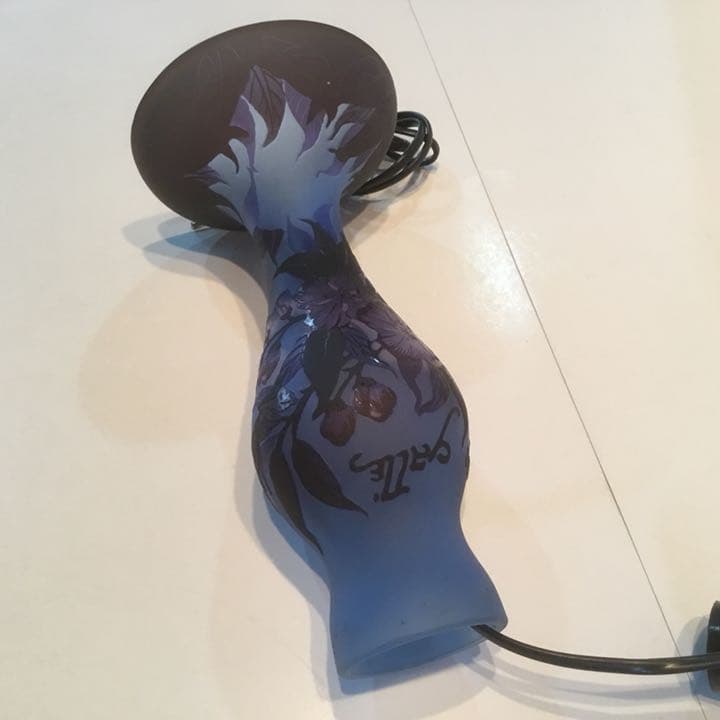 エミール・ガレ 復刻版 ランプ スタンド カメオ彫 ライトスタンド ルーマニア製