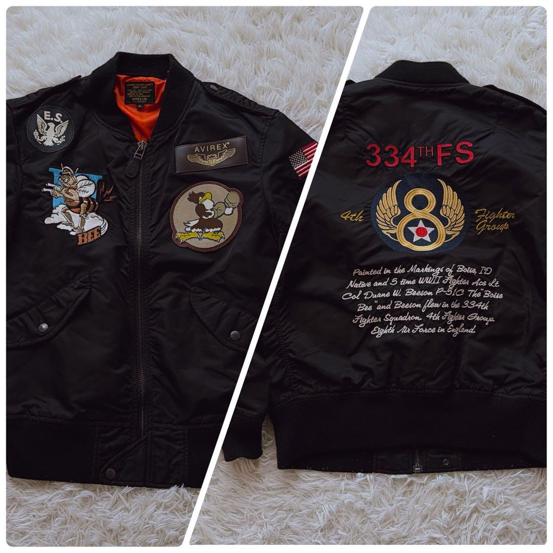 XLサイズ AVIREX MA-1 フライトジャケット ブルゾン アウター 黒