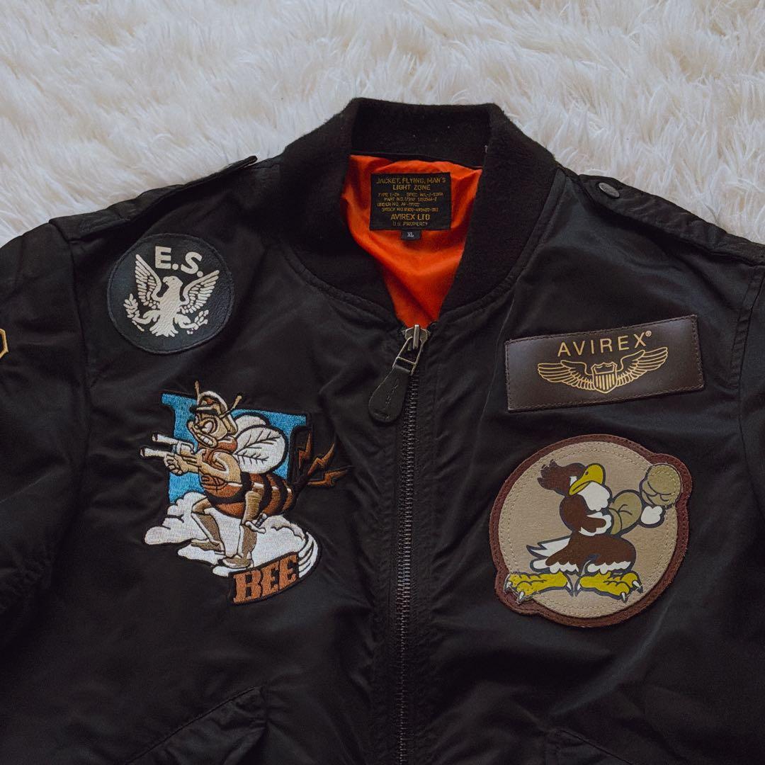 XLサイズ AVIREX MA-1 フライトジャケット ブルゾン アウター 黒