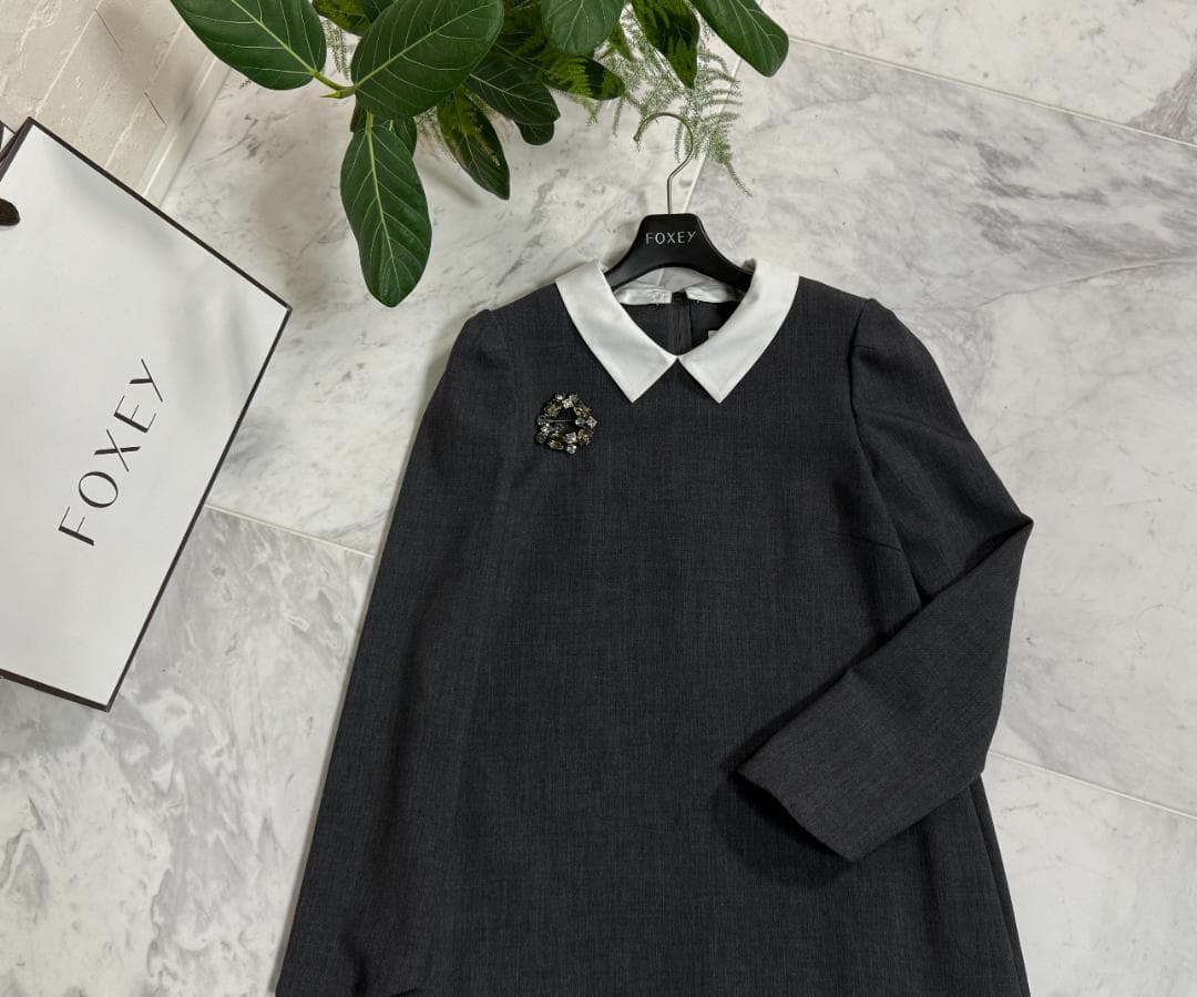 未使用級★FOXEY/フォクシー ワンピース プライベート ノアール 38