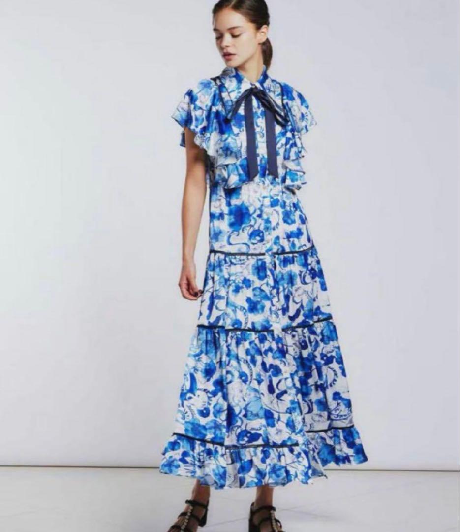 Sov. 　オリジナルプリントリボンワンピース