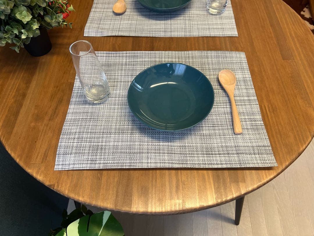 【オーダー】 テーブル 正方形 80cm パイン ウォルナット調 ボルト連結脚