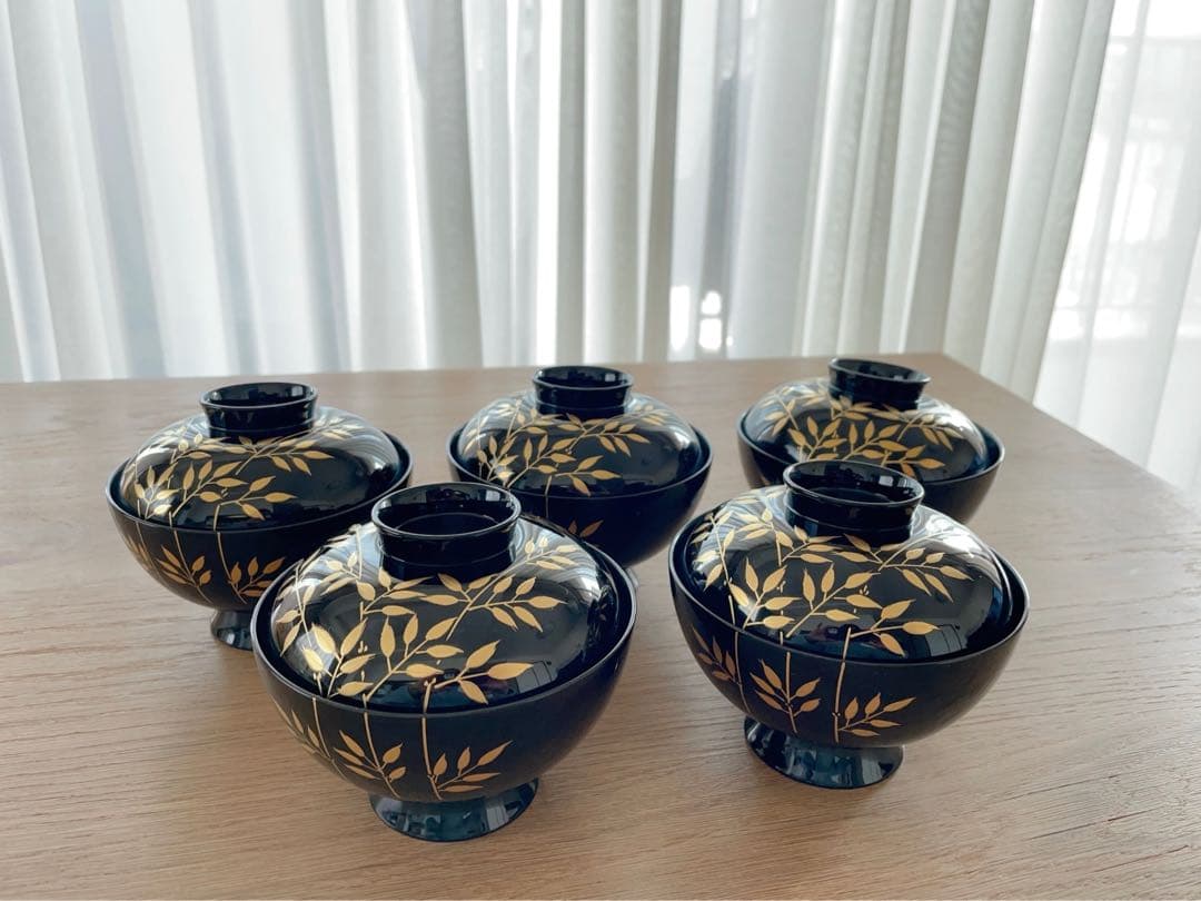 【美品】 山中塗り　吸物椀　セット