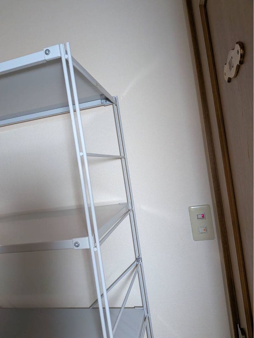 ■送料込■無印良品 スチールユニットシェルフ ワードローブ 棚 衣類収納 グレー