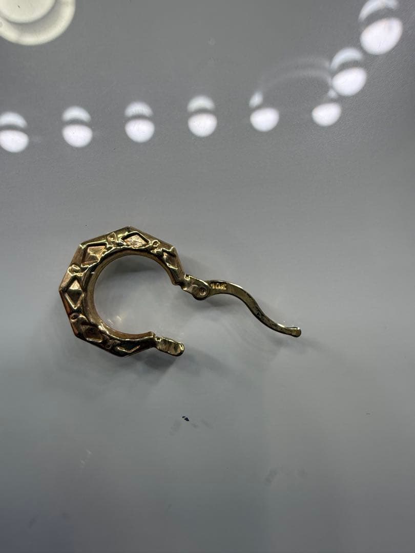 AVALANCHE イエローゴールドフープピアス 10K