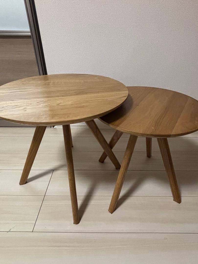ネストテーブル オーク3 LBR(2個セット)