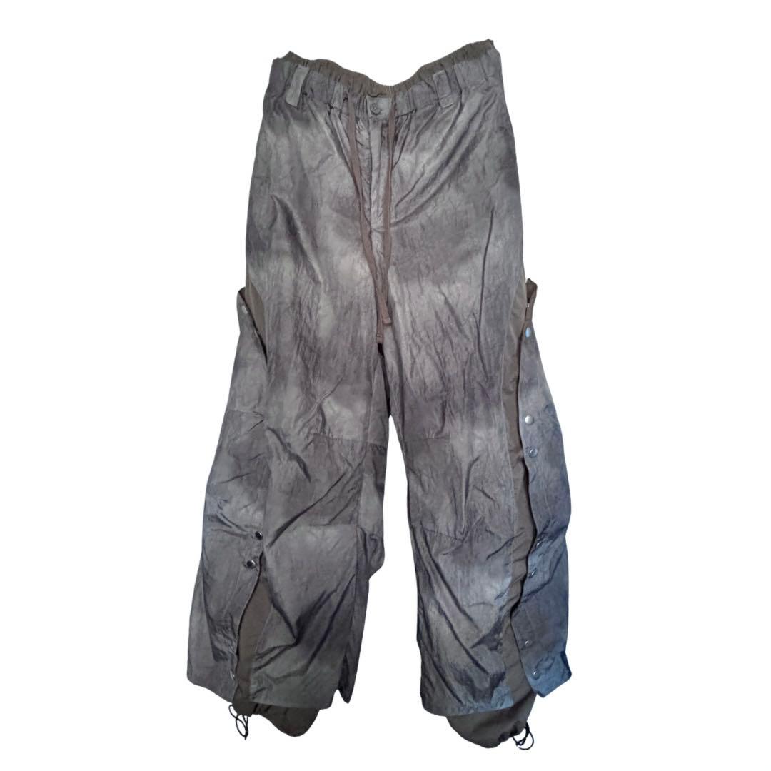 [GRANCY] ボタンレイヤードデザインナイロンパンツ