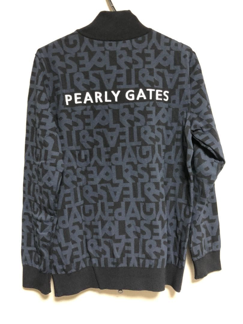 未使用 タグ付 パーリーゲイツ 長袖ジップPGロゴセーター 5 L 紺 ネイビー