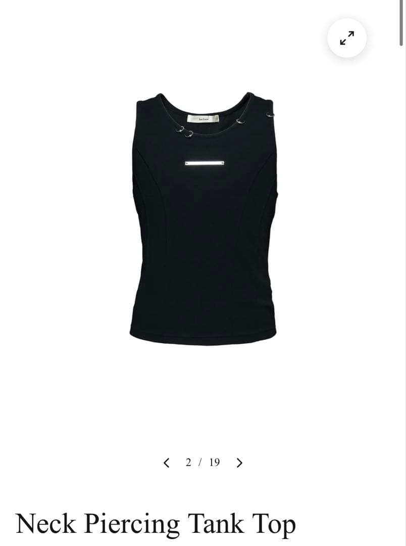 jent louis Neck Piercing Tank Top 新品　未使用
