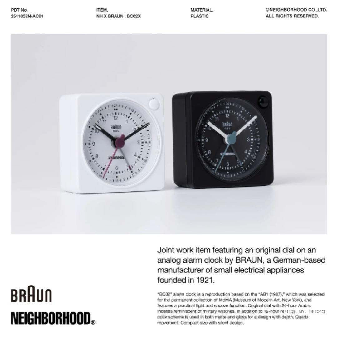 BRAUN NEIGHBORHOOD トラベルクロック ブラック