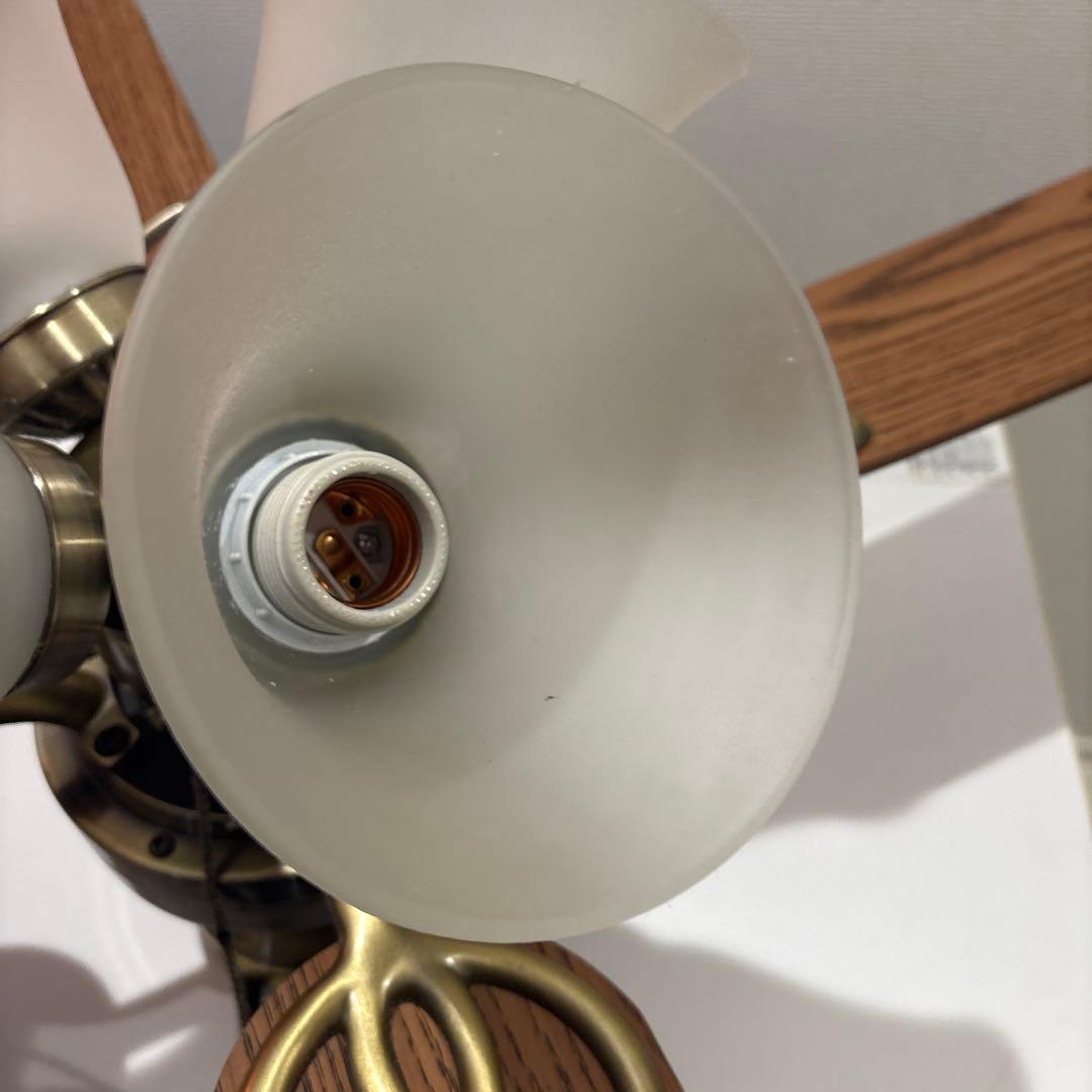 ブロンズ 4灯 シーリングファン E26口金