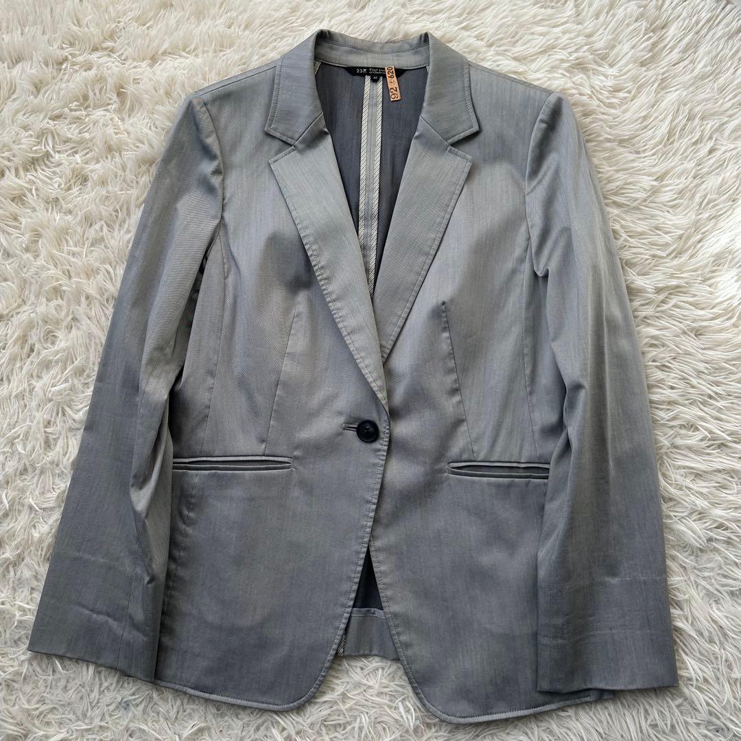 美品✨23区　パンツスーツ　グレー　ストレッチ　大きいサイズ　セレモニー　44