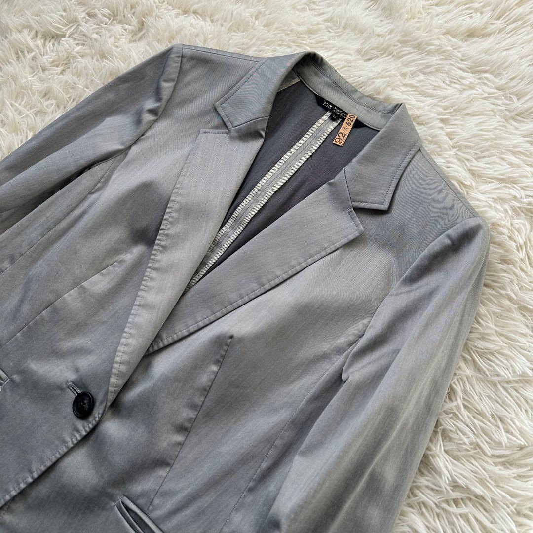 美品✨23区　パンツスーツ　グレー　ストレッチ　大きいサイズ　セレモニー　44