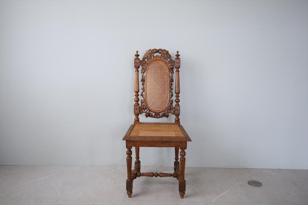 フランスアンティークバロック様式サロンチェア/木製ダイニングイス(90-30-3
