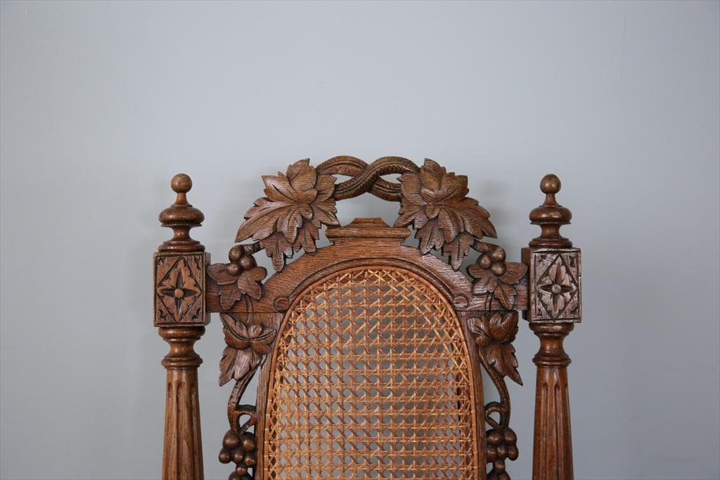 フランスアンティークバロック様式サロンチェア/木製ダイニングイス(90-30-3