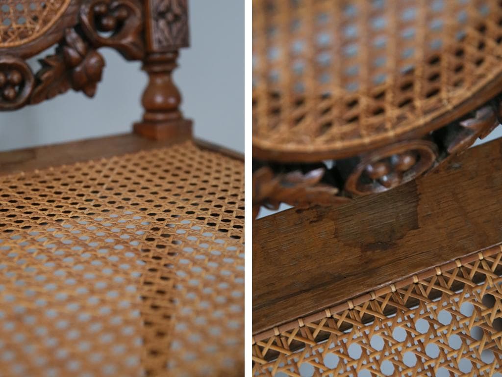 フランスアンティークバロック様式サロンチェア/木製ダイニングイス(90-30-3