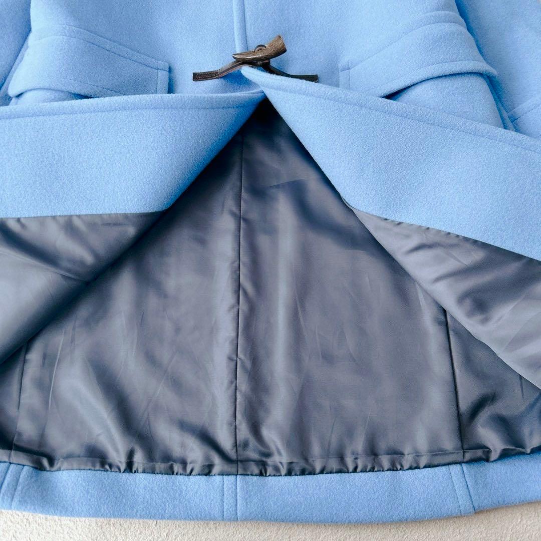 定番✨グリーンレーベルリラクシング　ダッフル ロング コート　コバルトブルー　L