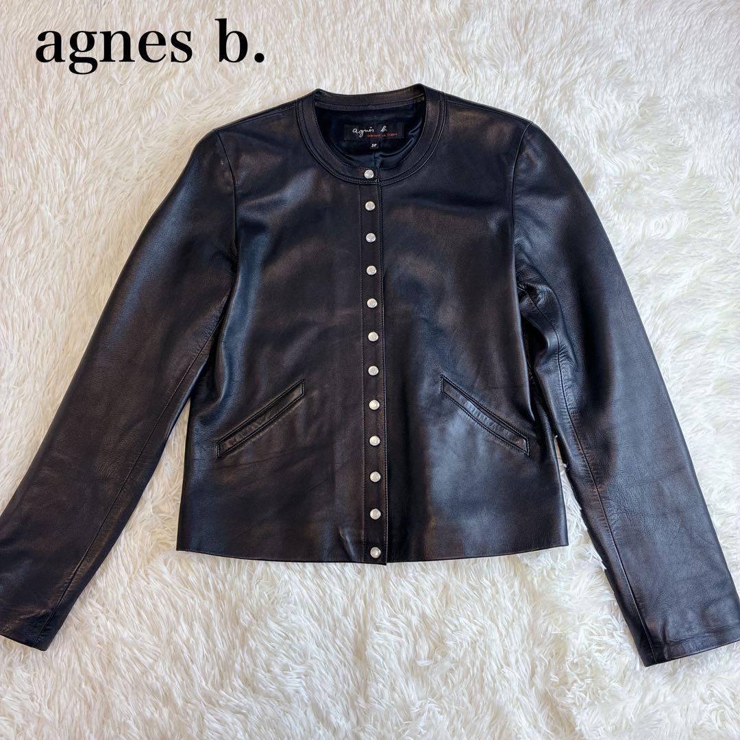 yukichaa　アニエスベー ラムスキン カーディガン プレッション