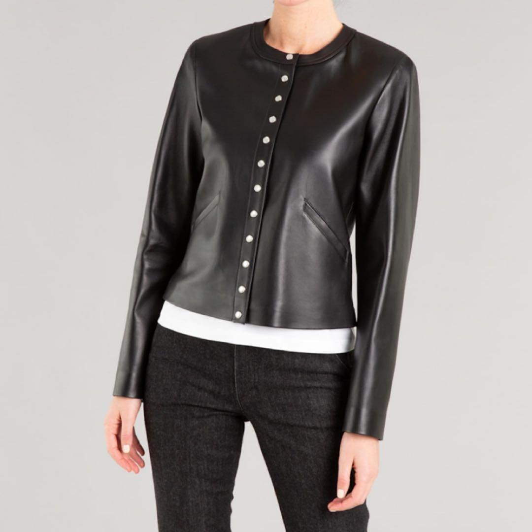 yukichaa　アニエスベー ラムスキン カーディガン プレッション