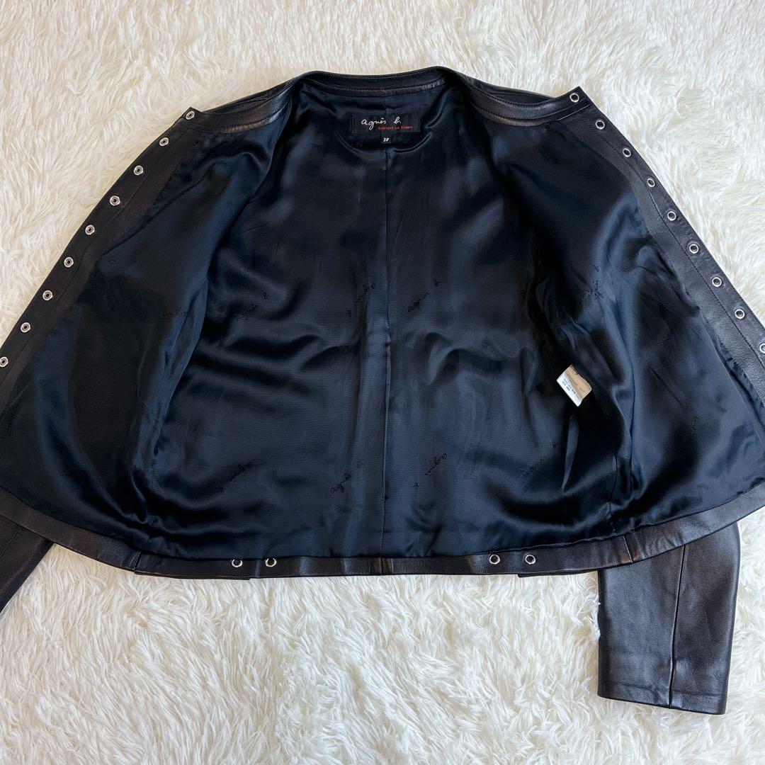 yukichaa　アニエスベー ラムスキン カーディガン プレッション